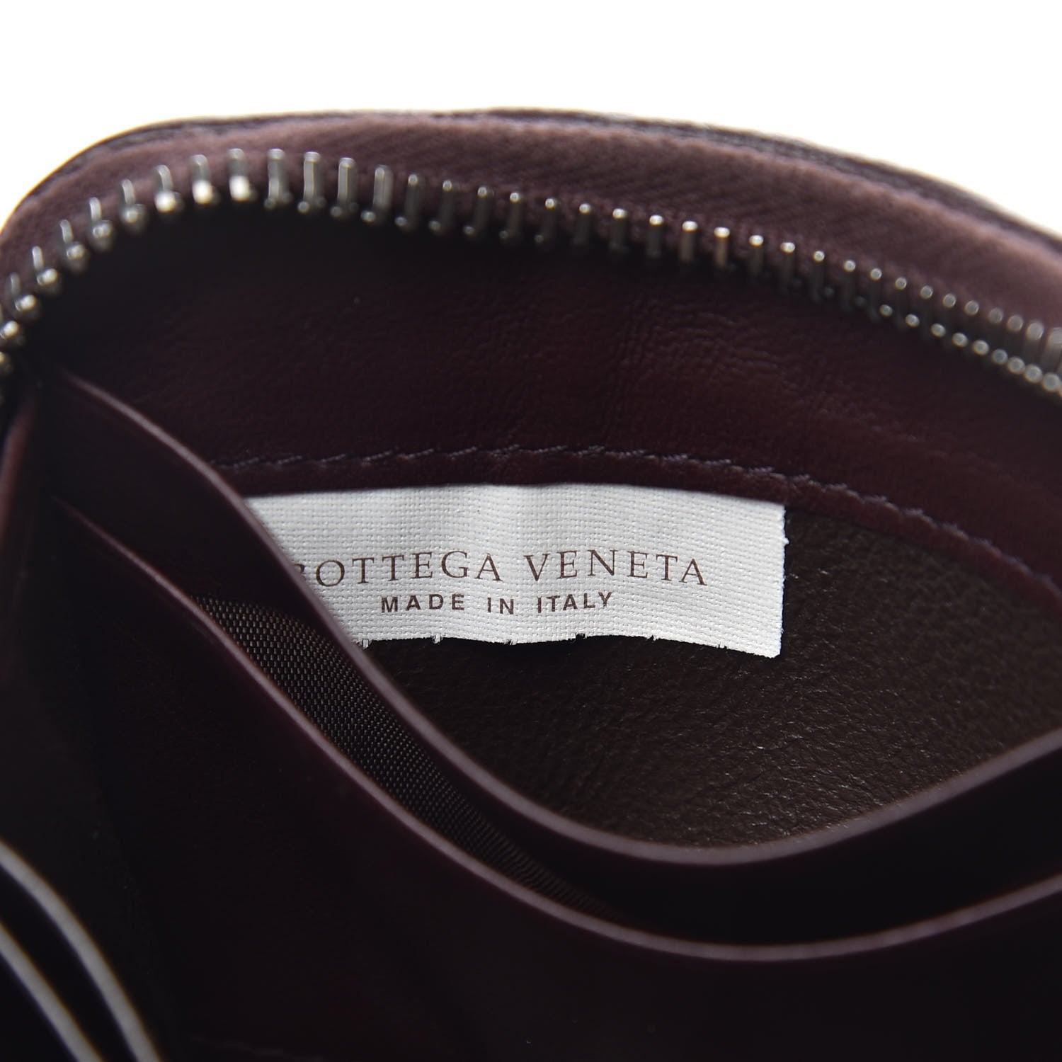 Bottega Veneta Nappa Intrecciato Zip Around Coin Purse Aubergine 7 of 8