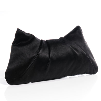 Chanel Satin Quilted Flap Clutch Black 3 of 7