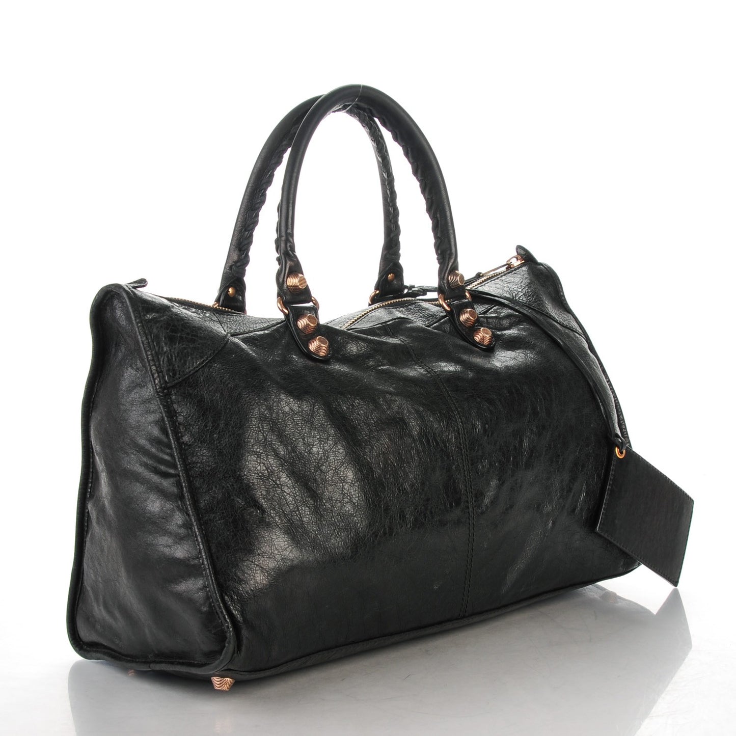 Agneau Giant 12 Rose Gold Hardware Work Black