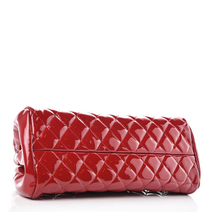 Chanel Patent Quilted Small Just Mademoiselle Bowling Bag Red 4 of 10