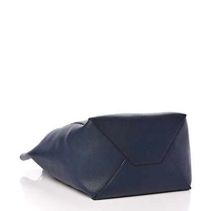 Celine Soft Grained Calfskin Medium Belt Cabas Phantom Abyss Blue 4 of 14