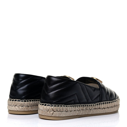 Gucci Nappa Matelasse GG Marmont Espadrilles 38.5 Black 3 of 4