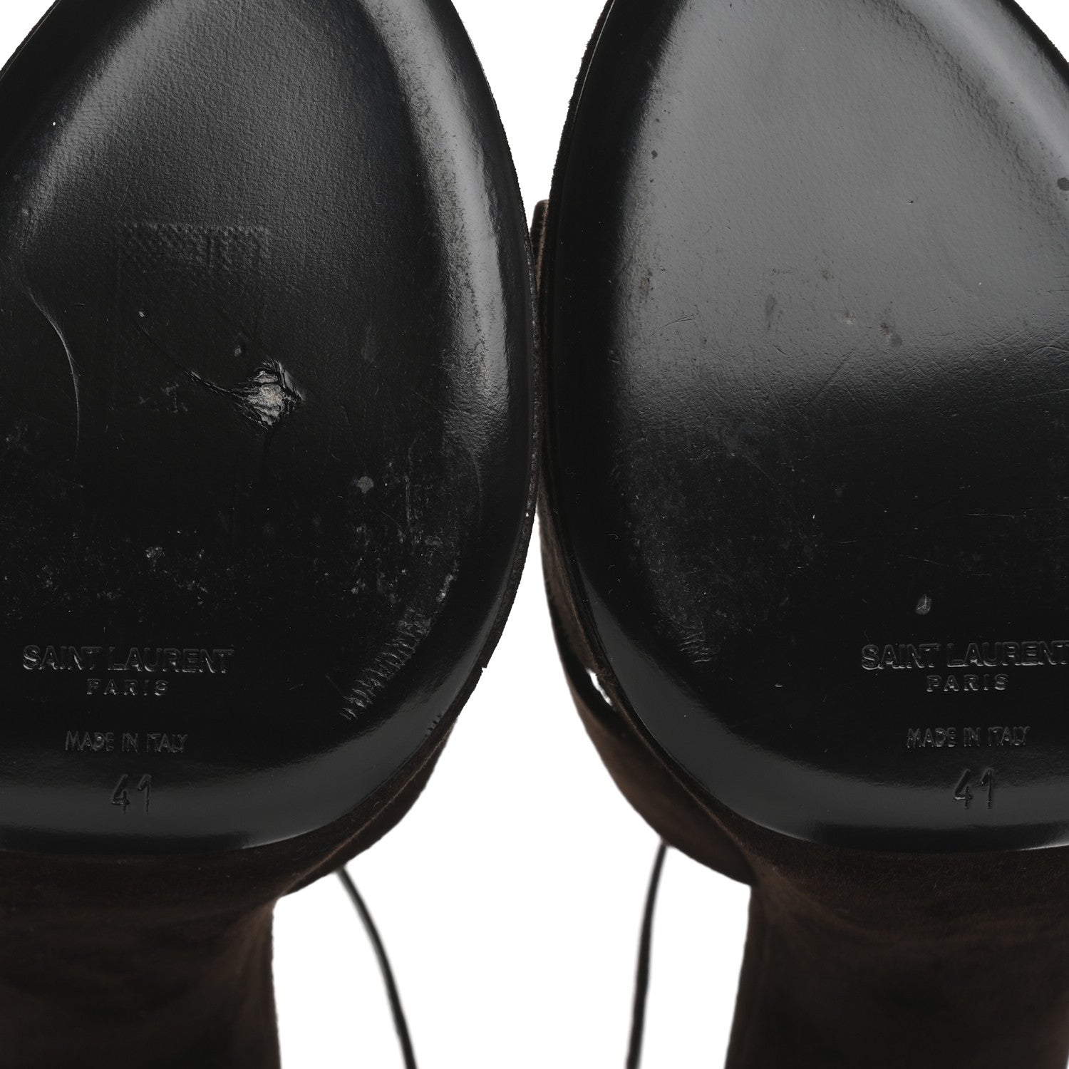 Saint Laurent Suede Cachemire Bianca 85 Platform Sandals 41 Coffee 8 of 13