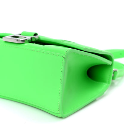 Balenciaga Shiny Box Calfskin Hourglass Top Handle Bag XS Fluo Green 10 of 11
