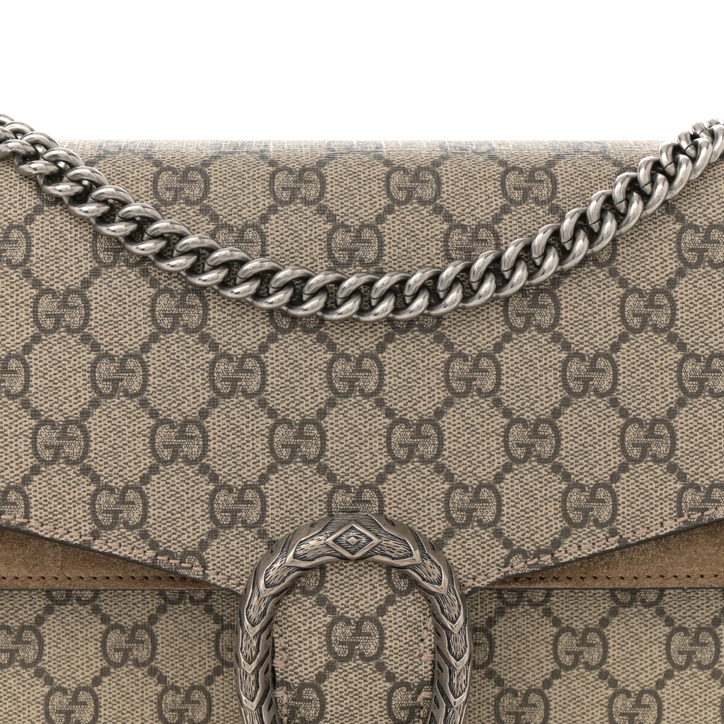 GG Supreme Monogram Medium Dionysus Shoulder Bag Taupe