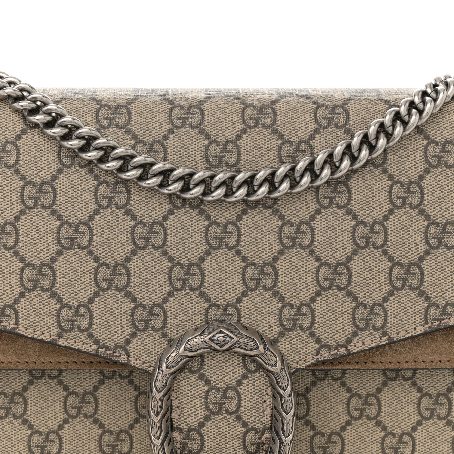 Gucci GG Supreme Monogram Medium Dionysus Shoulder Bag Taupe 8 of 12