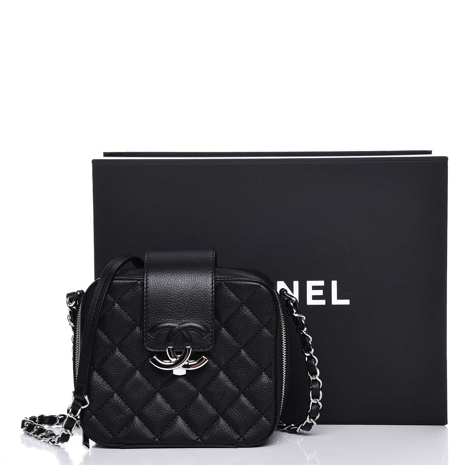 Chanel Caviar Mini Camera Case Bag Black 8 of 8