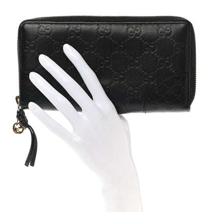 Gucci Guccissima Signature Microguccissima Bree Zip Around Wallet Black 2 of 7