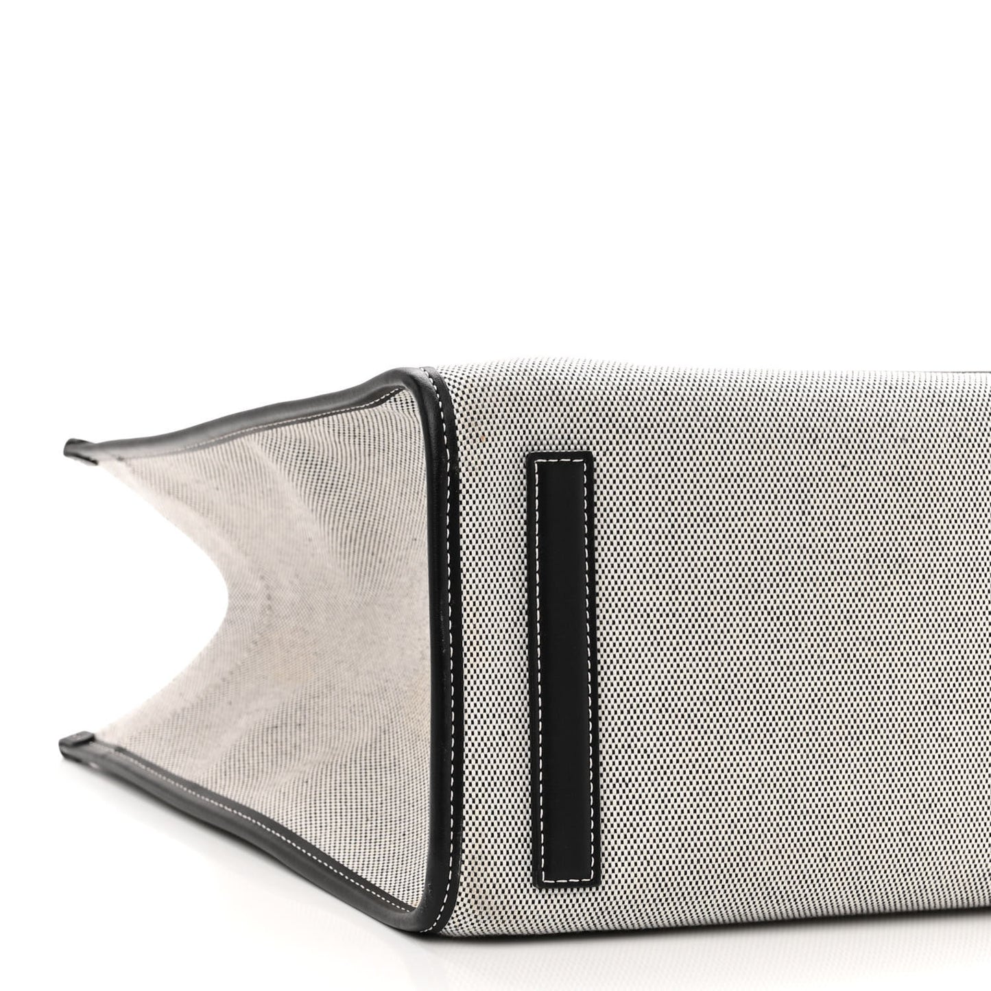 Canvas Smooth Calfskin Medium Two Tone Freya Tote Black
