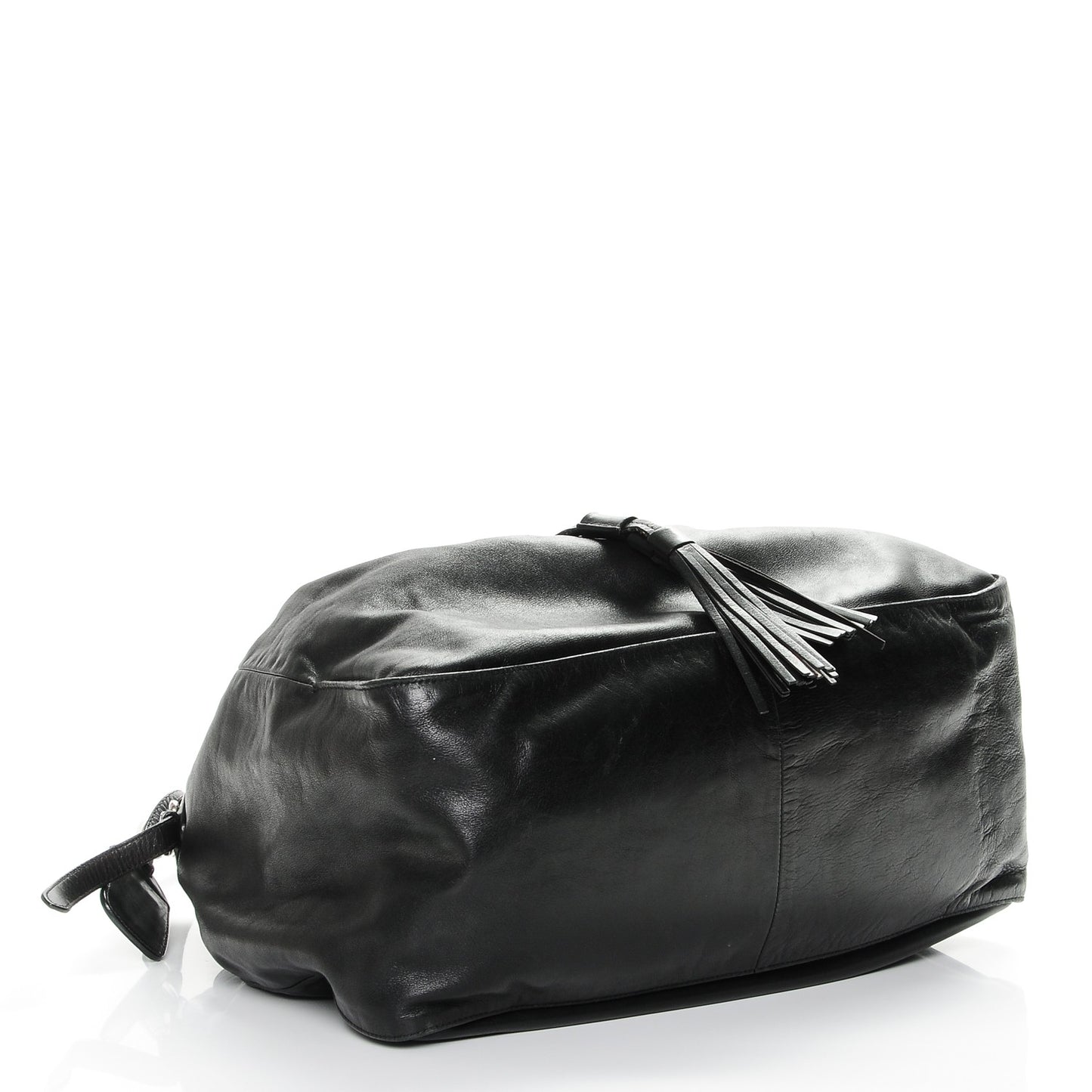 Nappa Drawstring Tote Black