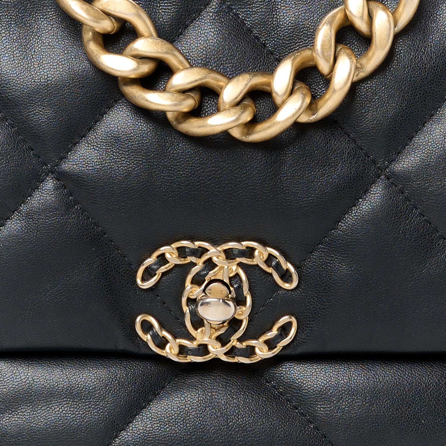 Chanel Lambskin Quilted Large Chanel 19 Flap Black 8 of 11
