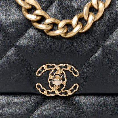 Chanel Lambskin Quilted Large Chanel 19 Flap Black 8 of 11
