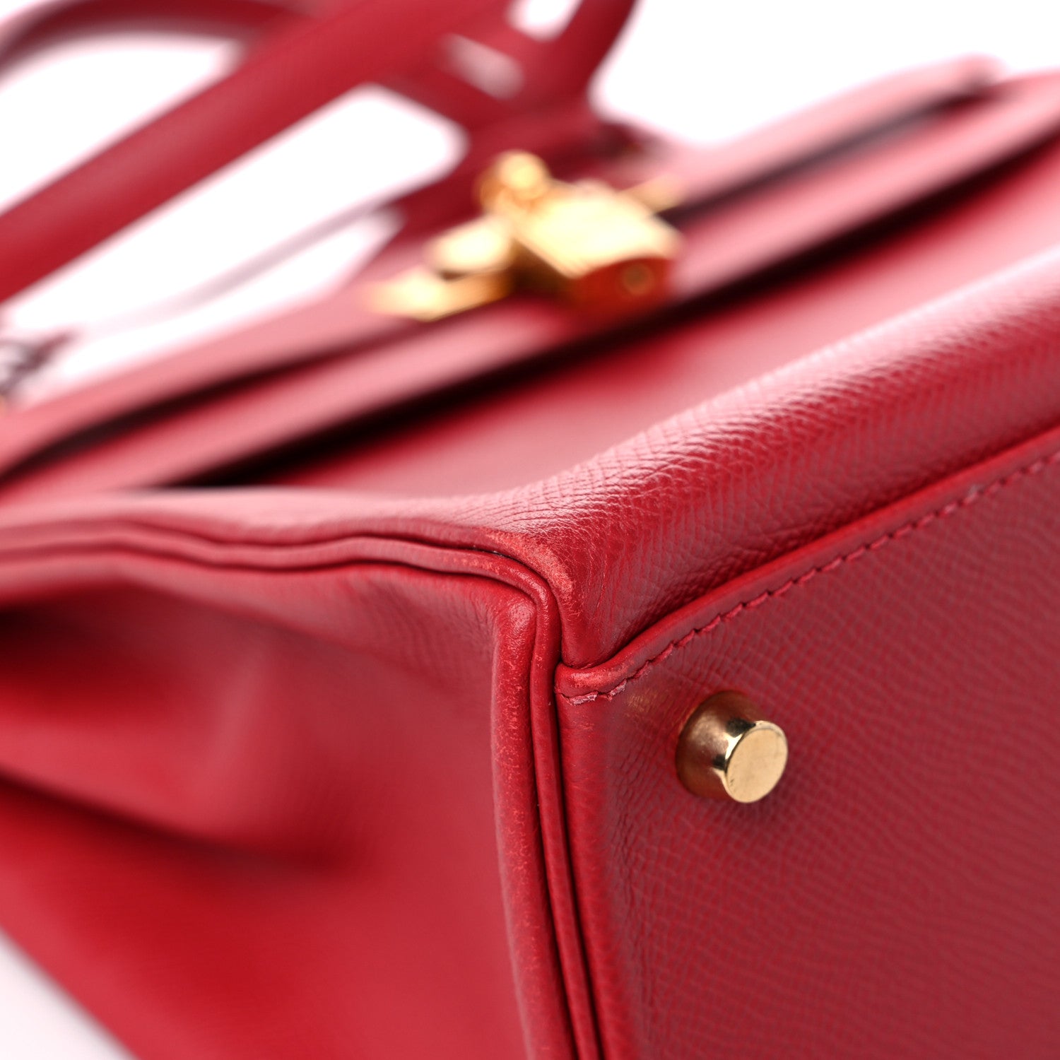Hermes Courchevel Kelly Retourne 32 Rouge Vif 8 of 17