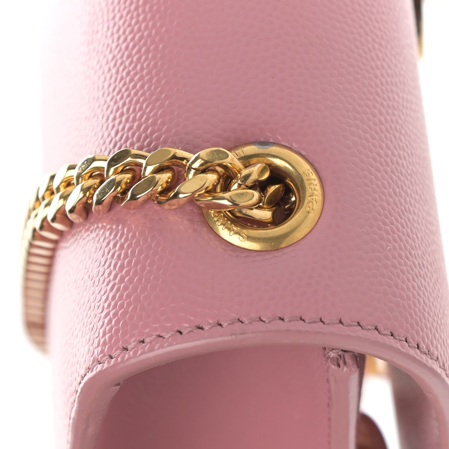 Saint Laurent Grain De Poudre Small Classic Monogram Kate Satchel Old Rose 8 of 8