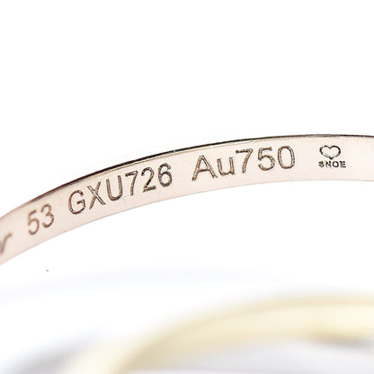 Cartier 18K Pink Yellow White Gold Extra Small Trinity Ring 53 6.25 5 of 5