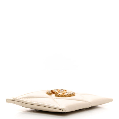 Chanel Lambskin Quilted Chanel 19 Card Holder Light Beige 4 of 9