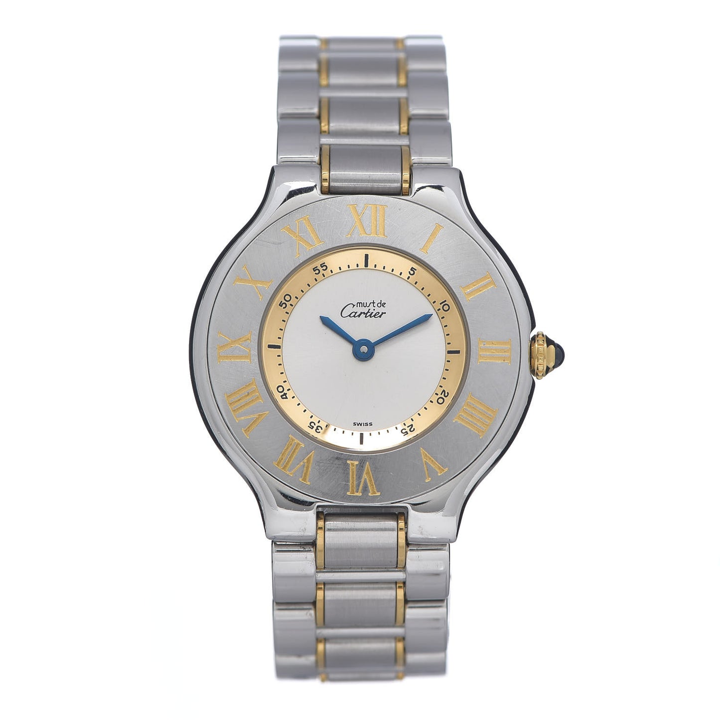 Stainless Steel 18K Yellow Gold 31mm Must De 21 Quartz Watch