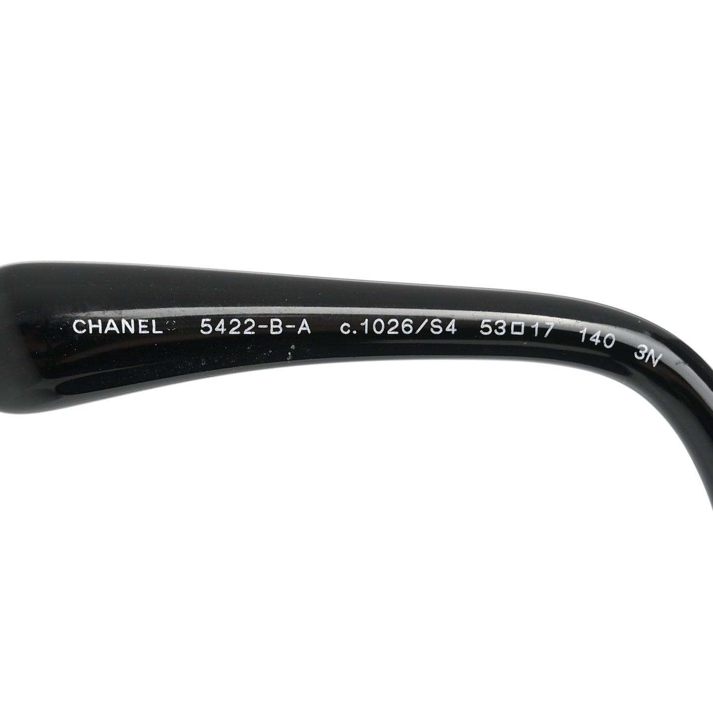 Acetate Strass Square Sunglasses 5422-B-A Black White
