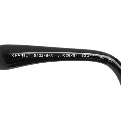 Chanel Acetate Strass Square Sunglasses 5422-B-A Black White 5 of 8