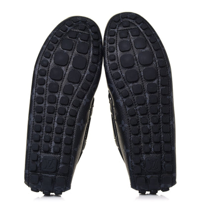 Louis Vuitton Monogram Eclipse Mens Arizona Car Shoe Moccasin Loafers 9.5 5 of 7