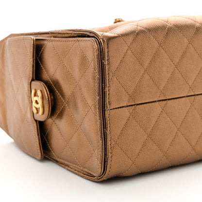 Chanel Metallic Caviar Quilted Small Chanel 25 Handbag Bronze 9 of 10