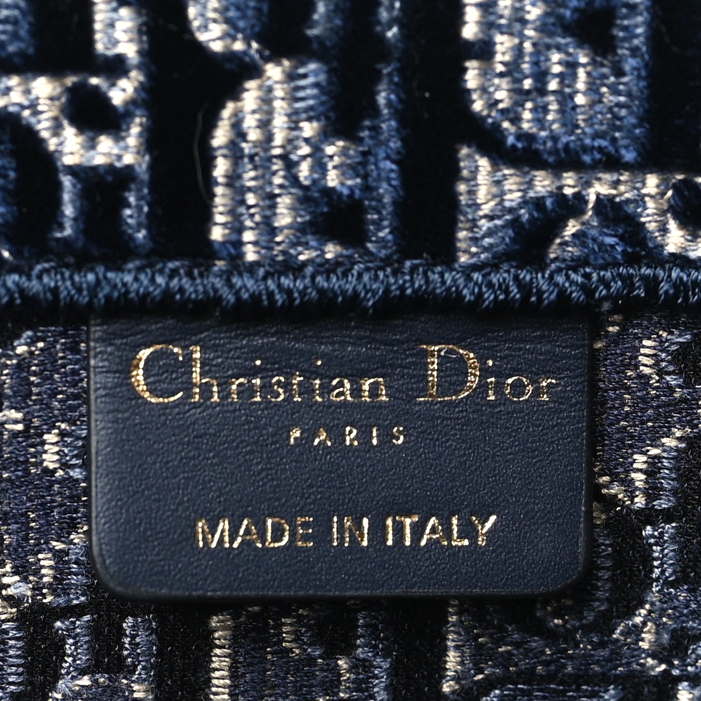 Oblique Velvet Medium Book Tote Blue Multicolor