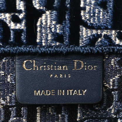 Christian Dior Oblique Velvet Medium Book Tote Blue Multicolor 6 of 10