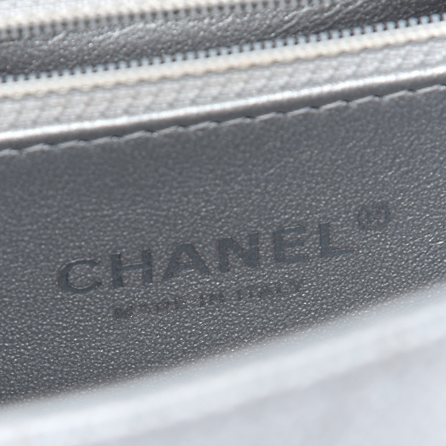 Chanel Metallic Caviar Quilted Medium CC Filigree Flap Silver 6 of 9
