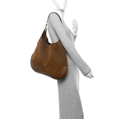 Gucci GG Suede B Large Shoulder Bag Brown 2 of 12