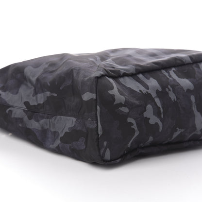 Prada Tessuto Nylon Stampato Camouflage Tote Blue 8 of 9