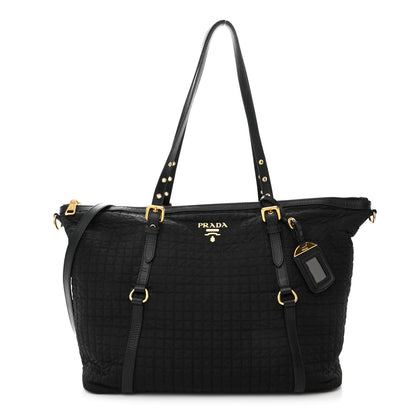 Prada Nylon Tessuto Quilted Shoulder Bag Black 1 of 11