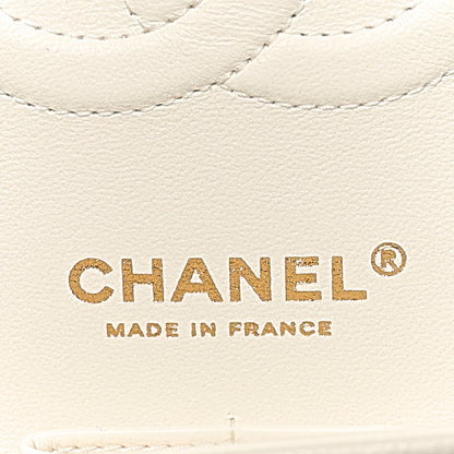 Chanel Caviar Quilted Medium Double Flap White 6 of 11