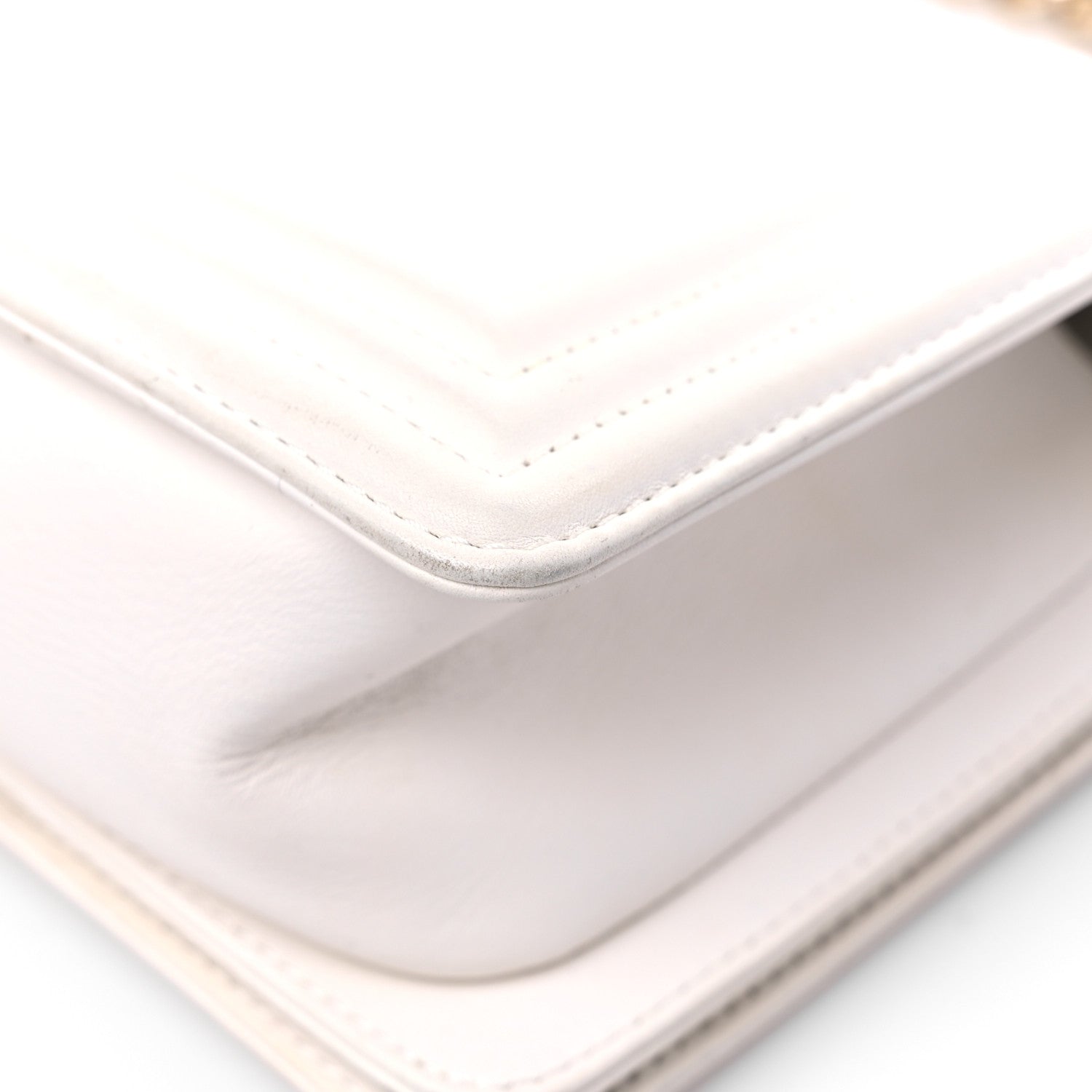 Chanel Lambskin Quilted Medium Boy Flap White 11 of 20
