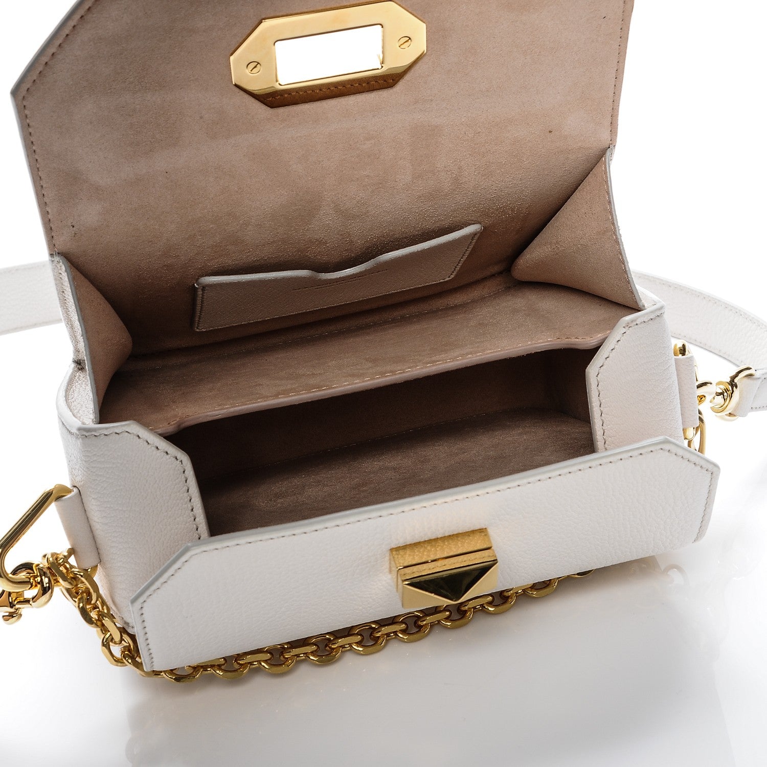 Alexander McQueen Silky Amish Grain Calfskin Box Shoulder Bag 19 Off White 6 of 7