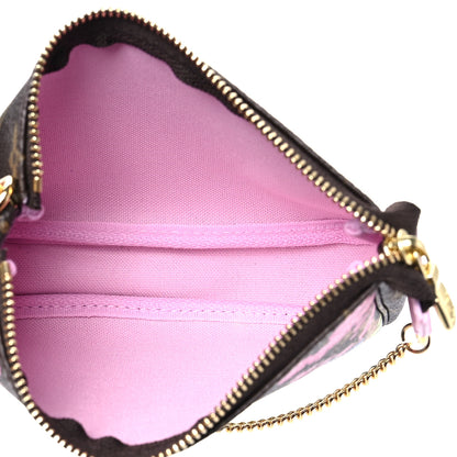 Louis Vuitton Monogram 2021 Christmas Animation Japanese Garden Mini Pochette Accessories Wisteria Pink 5 of 8