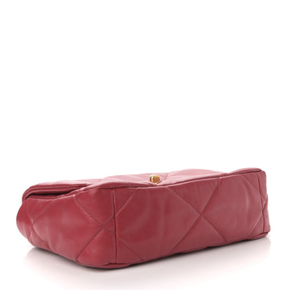 Chanel Goatskin Quilted Medium Chanel 19 Flap Dark Pink 4 of 11