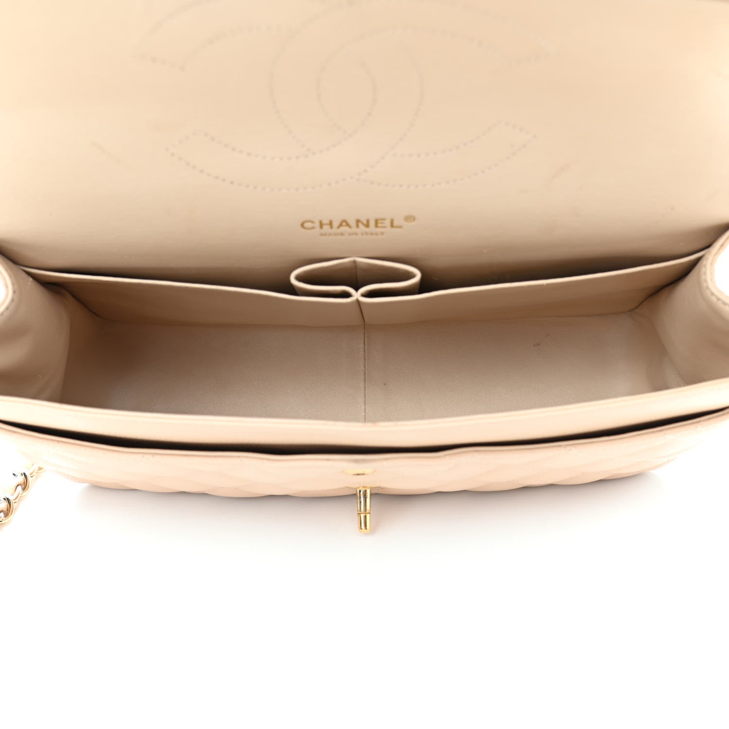 Chanel Caviar Quilted Jumbo Double Flap Beige 5 of 15