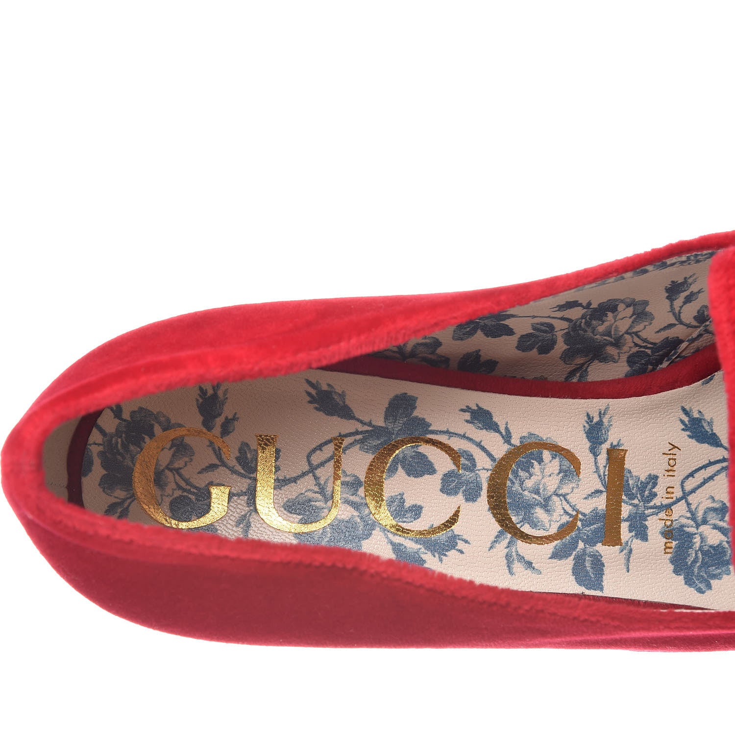 Gucci Softy Velvet GG Victoire 55mm Loafer Pumps 37 Hibiscus Red 6 of 9