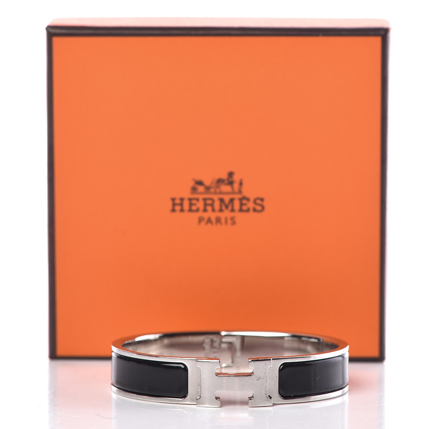 Hermes Enamel Narrow Clic Clac H Bracelet PM Black 5 of 5