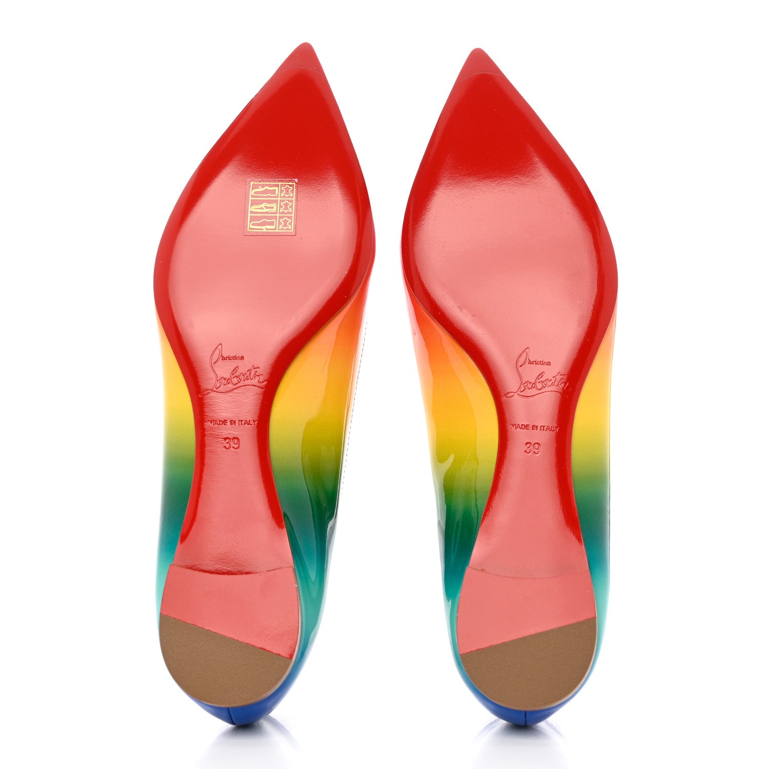 Christian Louboutin Patent Rainbow Ballalla Flats 39 Multicolor 5 of 11