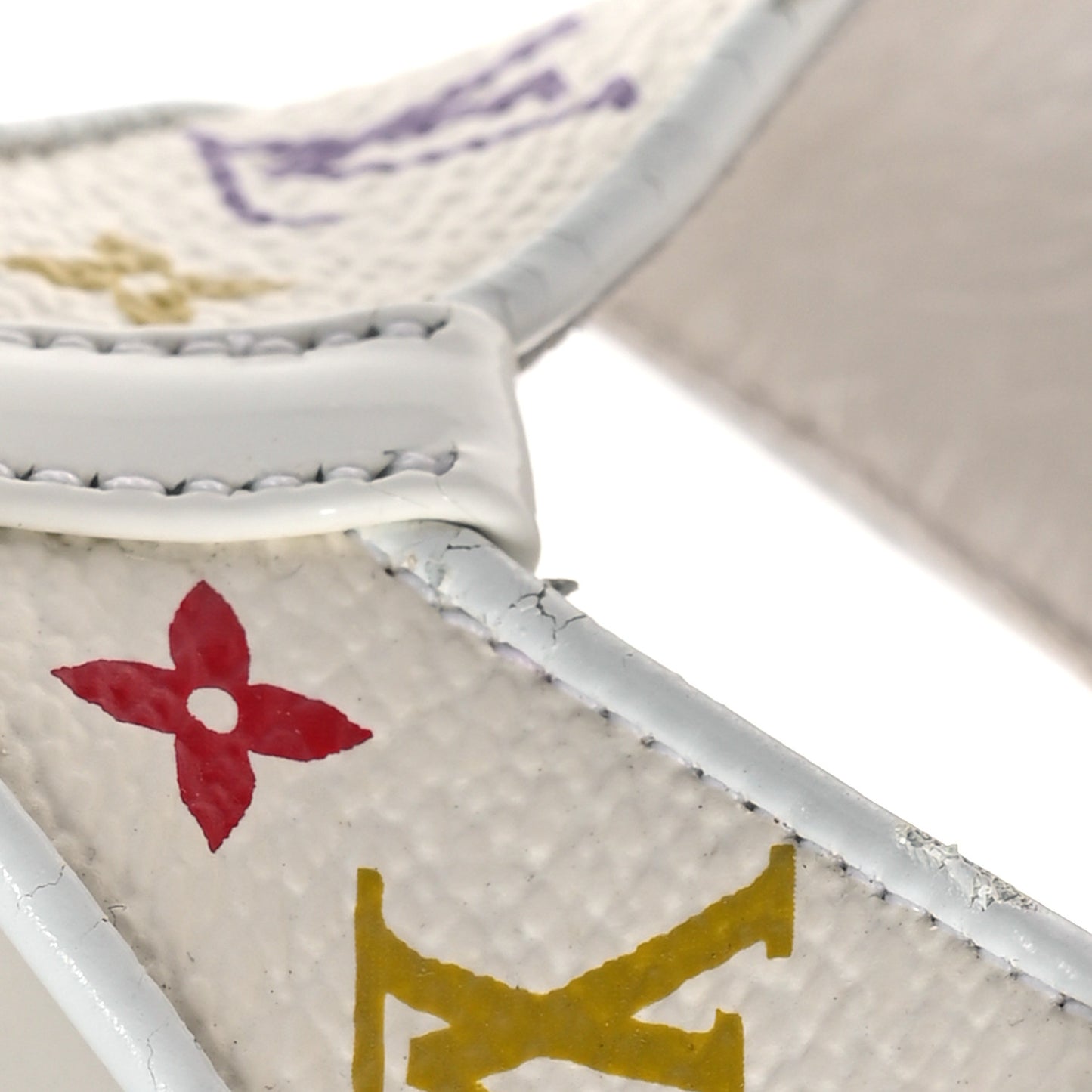 Monogram Multicolor Thong Sandals 40 White