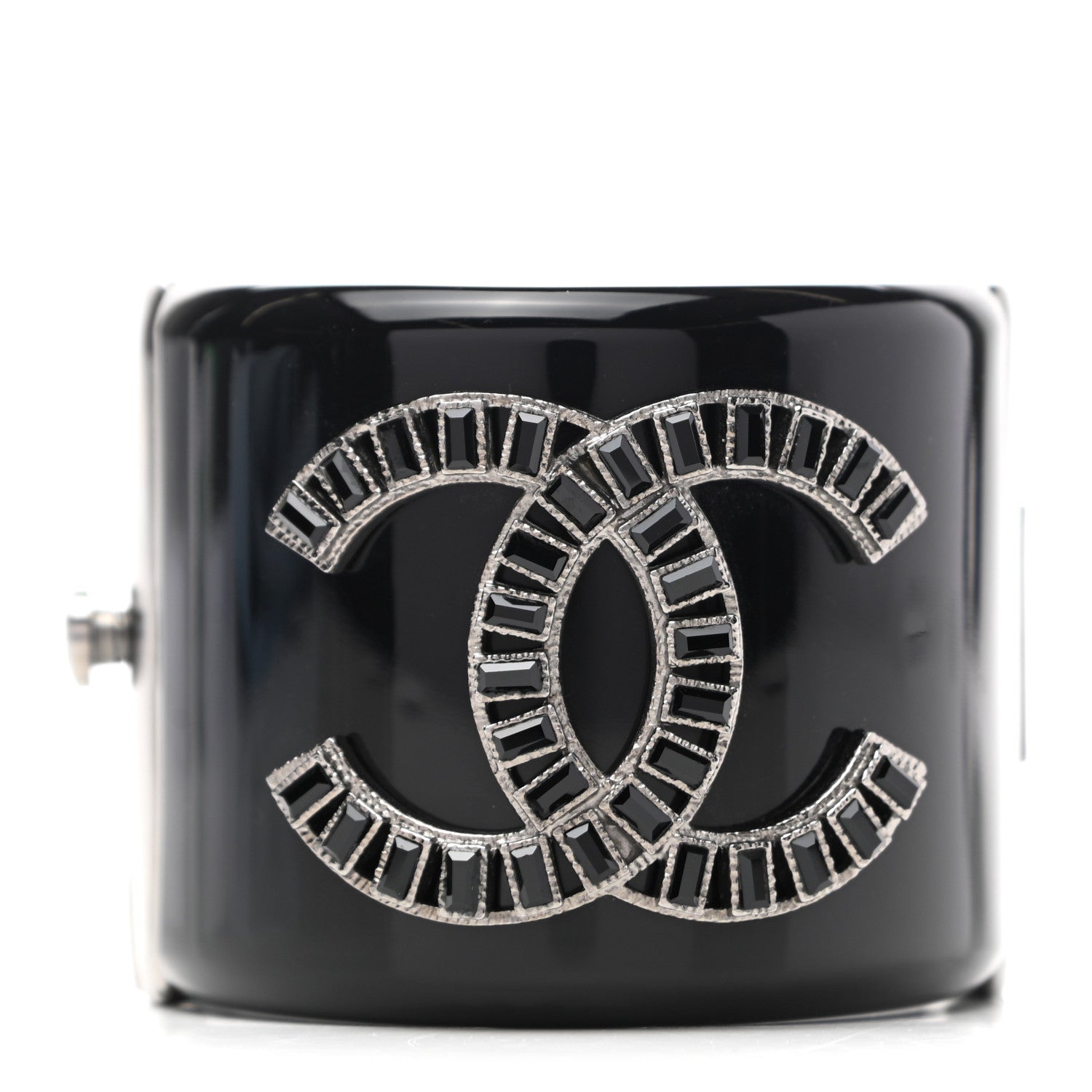 Chanel Resin CC Cuff Black 1 of 4