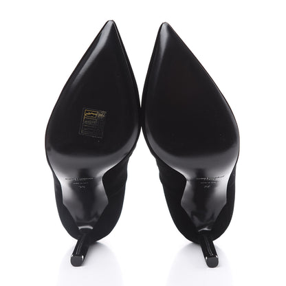 Saint Laurent Velvet Anja 105 Pumps 39 Black 5 of 9