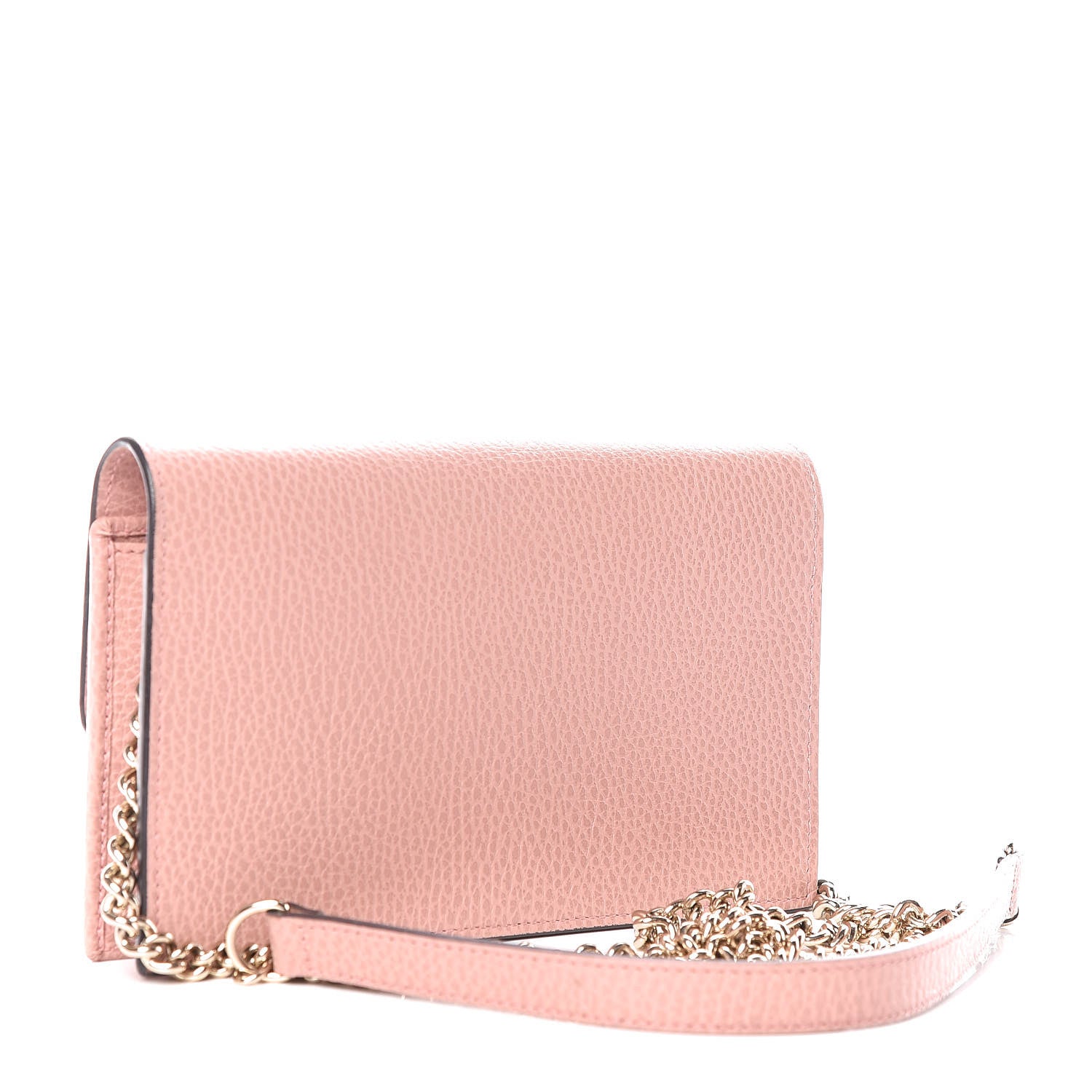 Gucci Dollar Calfskin Interlocking G Chain Wallet Soft Pink 3 of 9