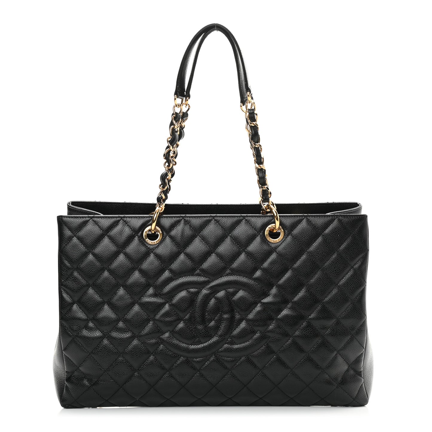 Caviar Quilted XL Grand Shopping Tote GST Black