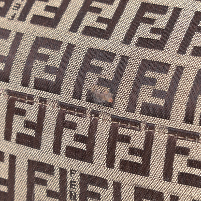 Fendi Zucchino Cuoio Chef Shopping Tote Mogano Panna Fango 13 of 17