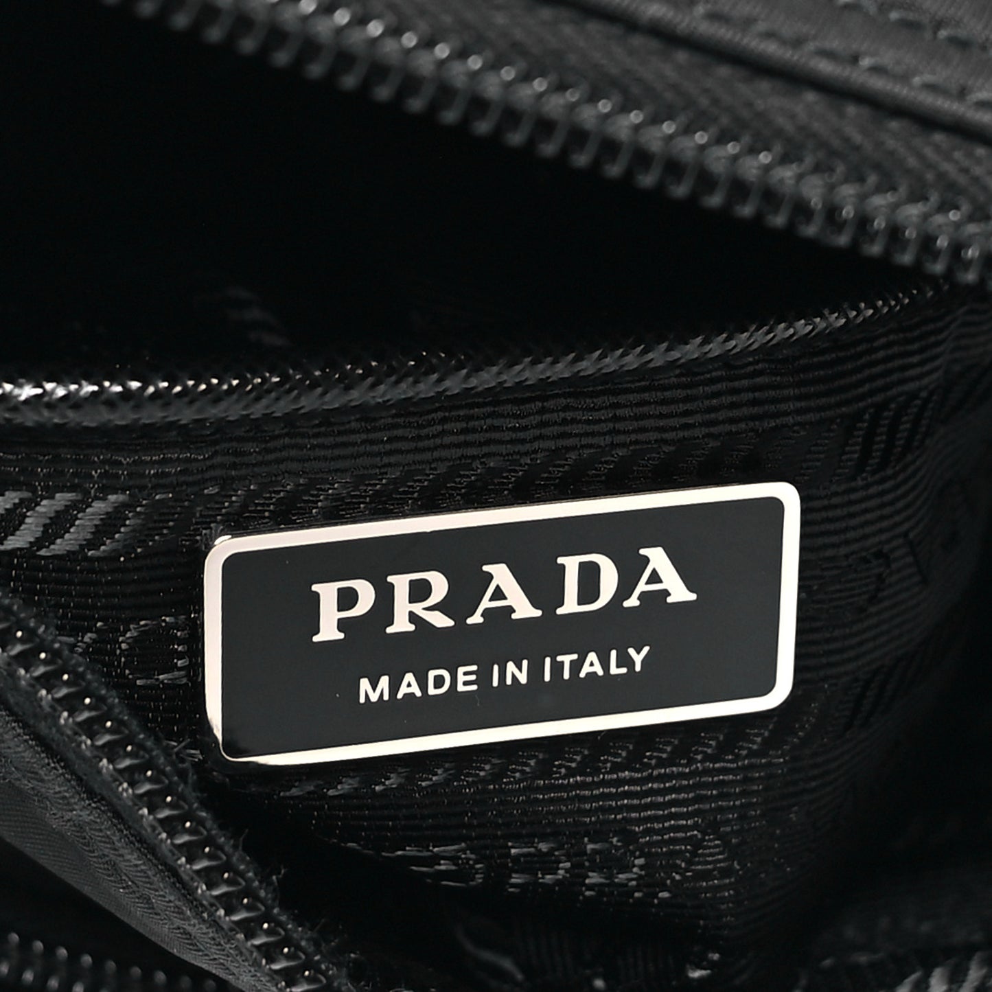 Re-Nylon Vela Saffiano Pocket Single Buckle Messenger Shoulder Bag Black