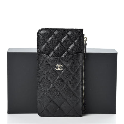 Chanel Caviar Quilted Classic Flat Wallet Pouch Black 8 of 8