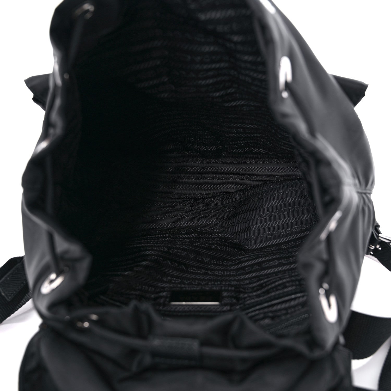 Prada Tessuto Nylon Saffiano Small Backpack Black 5 of 8