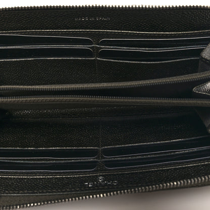 Chanel Caviar Quilted Large Gusset Zip Around Wallet Dark Charcoal 4 of 10